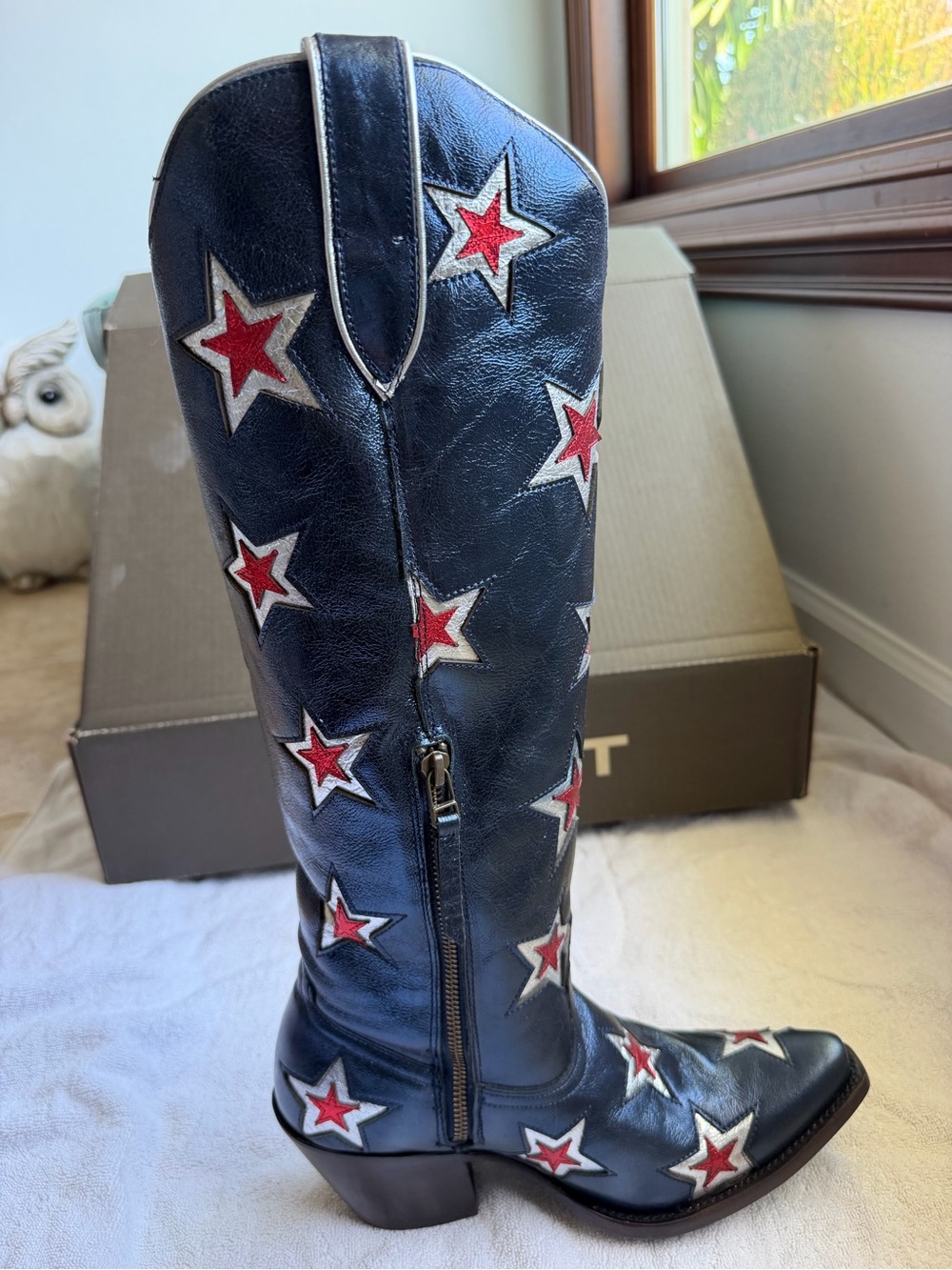 Ariat Casanova Knee-High Boots - Starlight Blue with Star Embroidery - Picture 6 of 11